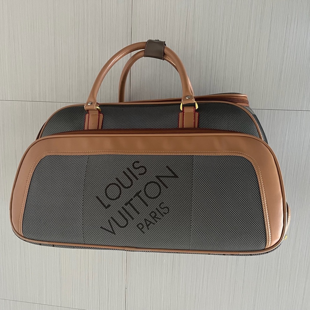 Louis Vuitton Brown and Black Travel Bag